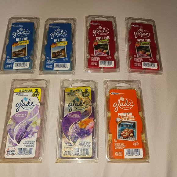 NEW! GLADE WAX MELT BUNDLE (7pks) - Picture 1 of 8